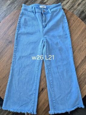 Zenana Outfitters Light Blue Wide Leg Jeans